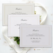 Modern Classic Elevated Pearl Wedding Reception エンクロージャーカード