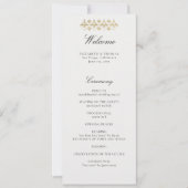 Modern Classic Formal Golden Lys Wedding Program (正面)