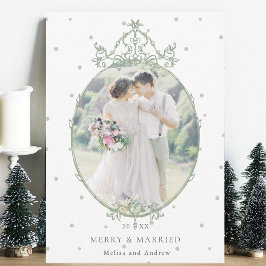 Modern Classic Frame Merry & Married Photo         シーズンカード