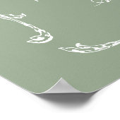 Modern Classic French Sage Green Wedding Timeline ポスター (角)