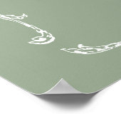 Modern Classic French Sage Green Wedding Welcome ポスター (角)