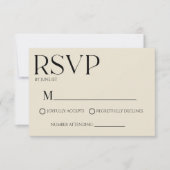 Modern Classic Minimal Simple Wedding RSVP Card (正面)