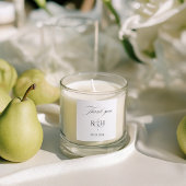 Modern Classic Monogram Thank You Wedding Sticker スクエアシール