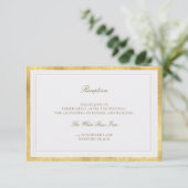Modern Classic Pearl Gold Elevated Wedding Details エンクロージャーカード (スタンド正面)