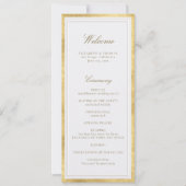 Modern Classic Pearl Gold Formal Wedding Program (正面)