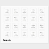 Modern Classic Personalized Names Wedding Sticker スクエアシール (シート)