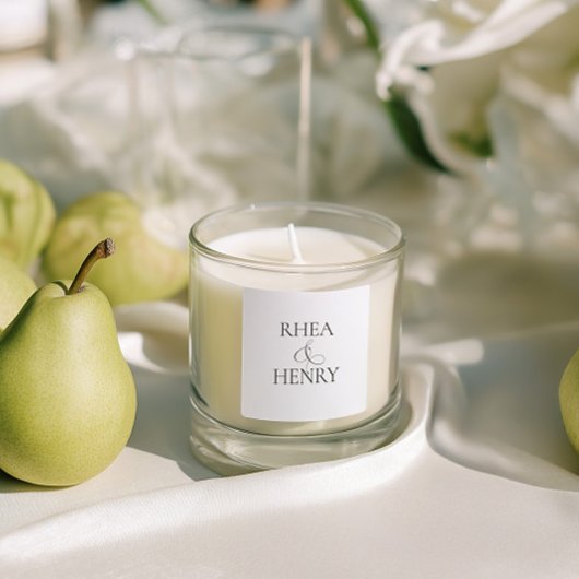 Modern Classic Personalized Names Wedding Sticker スクエアシール