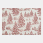 Modern Classic Red Pine Wreath Christmas Holiday ラッピングペーパーシート (正面)