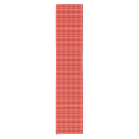 Modern Classic Red Plaid ショートテーブルランナー (正面)