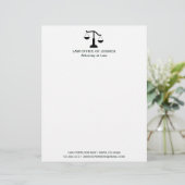 Modern Classic Scales Of Justice Law Letterhead レターヘッド (スタンド正面)