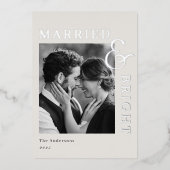 Modern Classic Silver Foil Married and Bright 箔シーズンカード (正面)