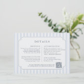 Modern Classic Stripes Dusty Blue Vintage Details エンクロージャーカード (スタンド正面)