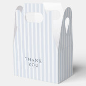 Modern Classic Stripes Dusty Blue Vintage Wedding フェイバーボックス (オープン)