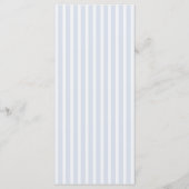 Modern Classic Stripes Dusty Blue Vintage Wedding メニュー (裏面)