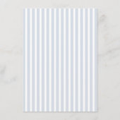 Modern Classic Stripes Dusty Blue Wedding Details エンクロージャーカード (裏面)