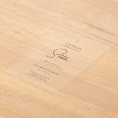 Modern Classic Surprise Proposal アクリル招待状 (レイダウン)