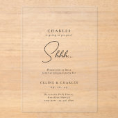 Modern Classic Surprise Proposal アクリル招待状 (正面)