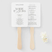 Modern Classic Wedding Ceremony Program  ハンドファン (正面&裏面)