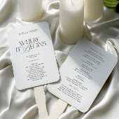 Modern Classic Wedding Ceremony Program  ハンドファン