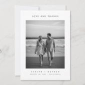 Modern Classic Wedding Photo サンキューカード (正面)