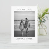 Modern Classic Wedding Photo サンキューカード (スタンド正面)