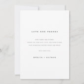 Modern Classic Wedding Photo サンキューカード (裏面)