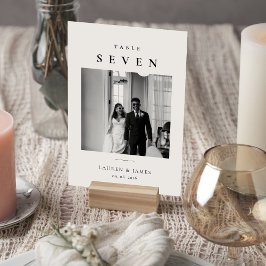 Modern Classic Wedding Photo Table Number Card テーブルナンバー