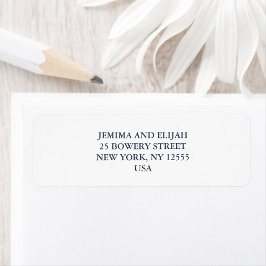 Modern Classic Wedding Return Address ラベル