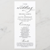 Modern Classy Elegant Wedding Ceremony プログラム (正面)