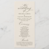 Modern Classy Elegant Wedding Ceremony プログラム (正面)