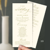 Modern Classy Elegant Wedding Ceremony プログラム