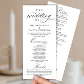 Modern Classy Elegant Wedding Ceremony プログラム