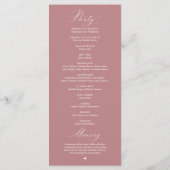 Modern Classy Elegant Wedding Ceremony プログラム (裏面)