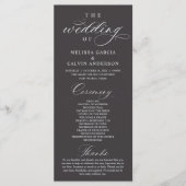 Modern Classy Elegant Wedding Ceremony プログラム (正面)