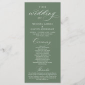 Modern Classy Elegant Wedding Ceremony プログラム (正面)
