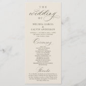 Modern Classy Elegant Wedding Ceremony プログラム (正面)