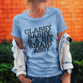 Modern Classy Sassy Cool Blue T-Shirt Tシャツ