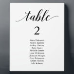 Modern Classy Wedding Dinner Place Setting Chart フォトプラーク<br><div class="desc">Modern Classy Wedding Dinner Place Setting Chart, in black and white theme</div>