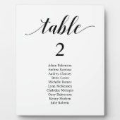 Modern Classy Wedding Dinner Place Setting Chart フォトプラーク (正面)