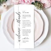 Modern Classy Wedding Dinner Thank You Card プログラム