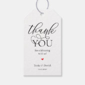 Modern Classy Wedding Party Gifts Thank You ギフトタグ (正面)