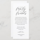 Modern Classy Wedding Reception Thank You Card プログラム (正面/裏面)