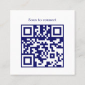 Modern Clean Bold Blue White Consultant QR code スクエア名刺 (裏面)