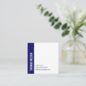 Modern Clean Bold Blue White Consultant QR code スクエア名刺 (スタンド正面)