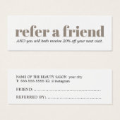 Modern Clean Bold Salon  (正面&裏面)