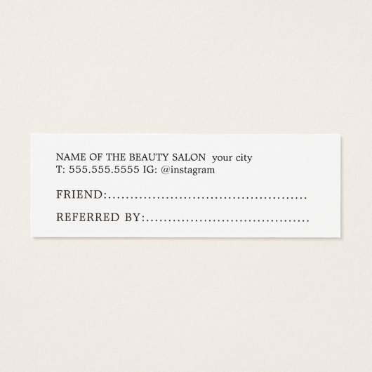 Modern Clean Bold Salon  (裏面)