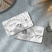 Modern Clean Hand Sketch Sourdough Homemade Bread 名刺