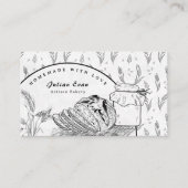 Modern Clean Hand Sketch Sourdough Homemade Bread 名刺 (正面)