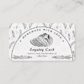 Modern Clean Homemade Sourdough Loyalty Card 名刺 (正面)