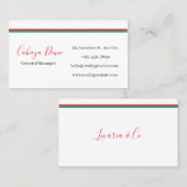 Modern Clean Line Business Cards 名刺 (正面/裏面)